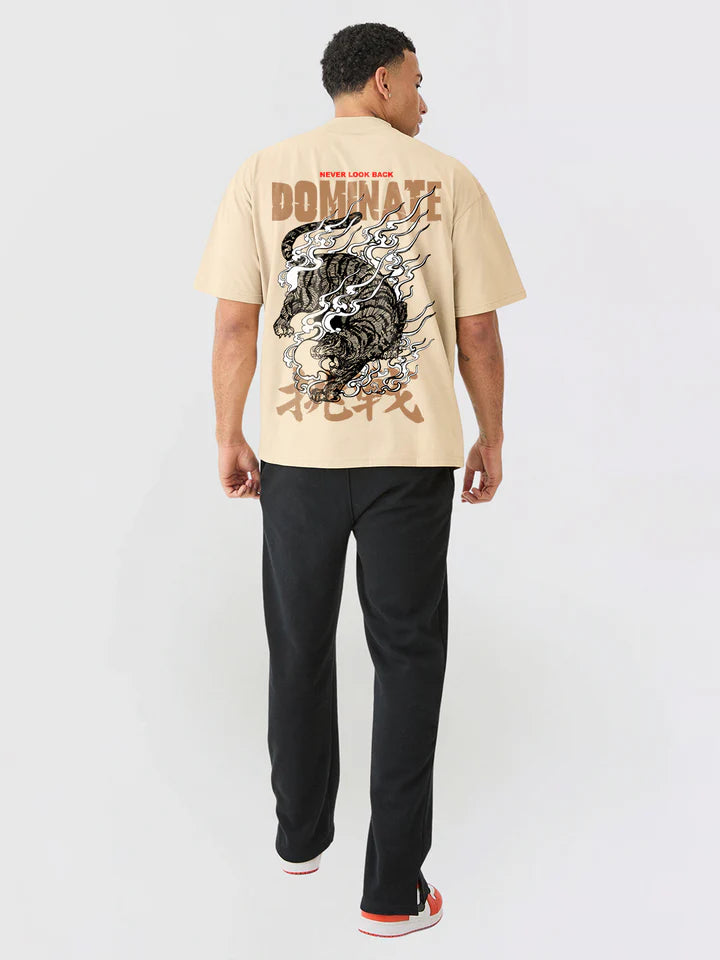 Dominate Men Graphic Printed Oversized T-Shirt
