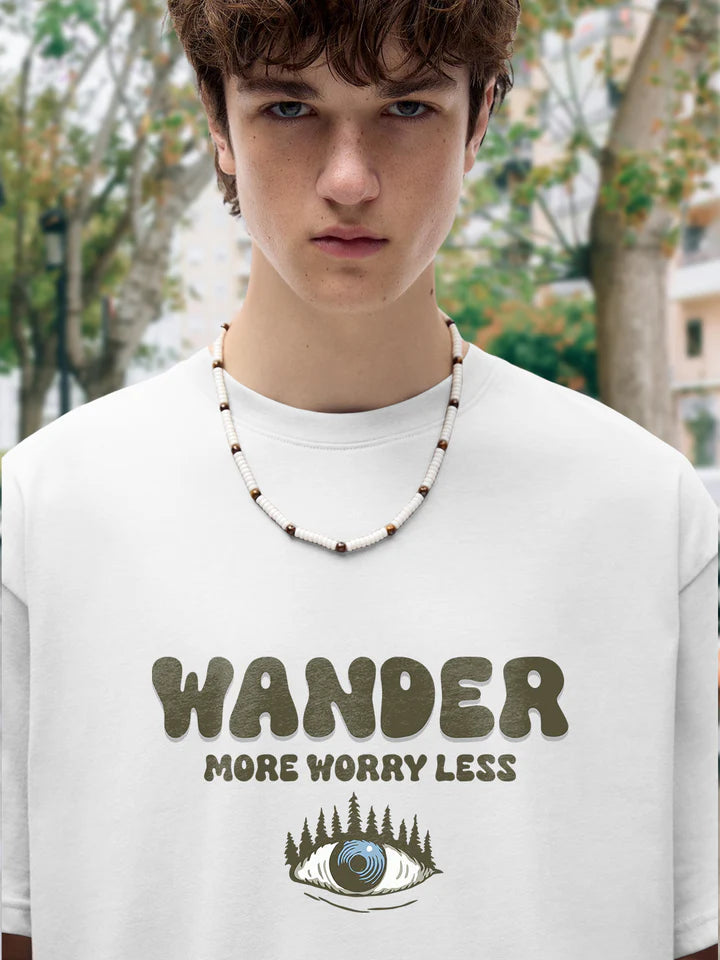 Wandersoul Men Printed Oversized T-Shirt
