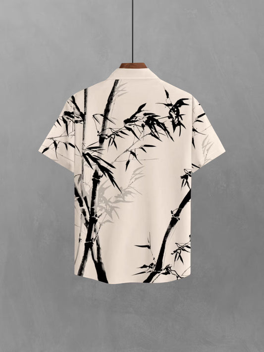 BULLMER Mens Beige Trendy Shirt & Pant Co-ord Set