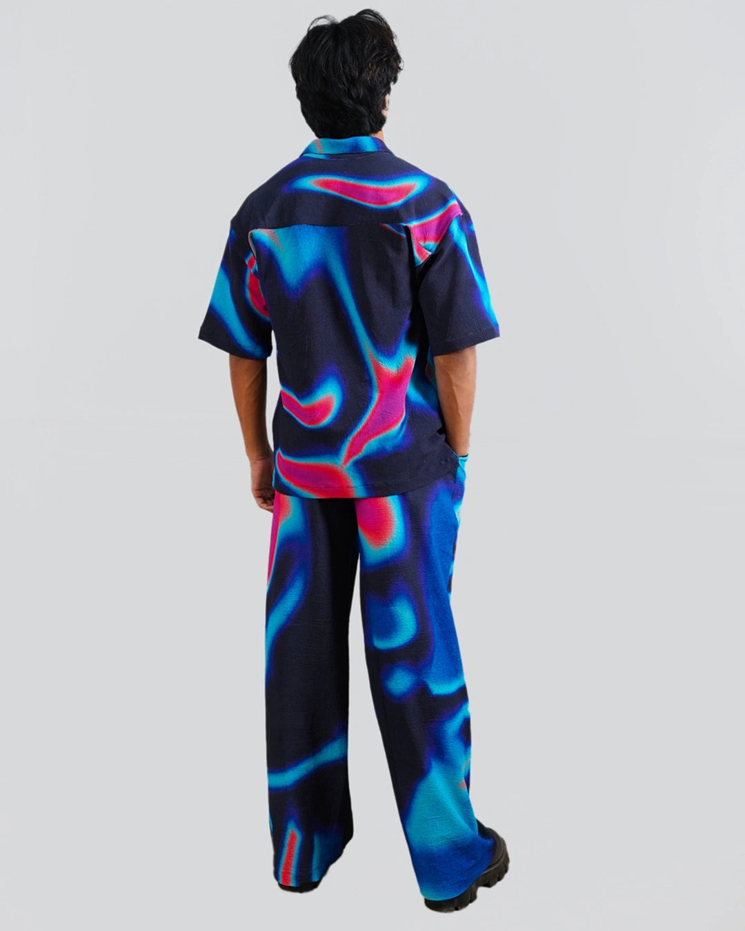Men's Blue All Over Printed Oversized Co-ord Set