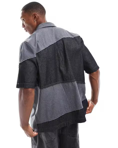 Men Colour block Relaxed Fit Shirt