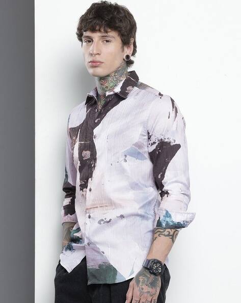 Men Printed Slim Fit Shirt