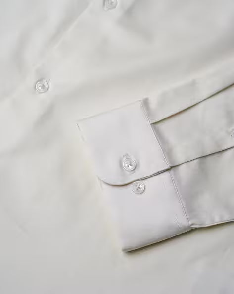 Men Slim Fit Shirt with Spread Collar
