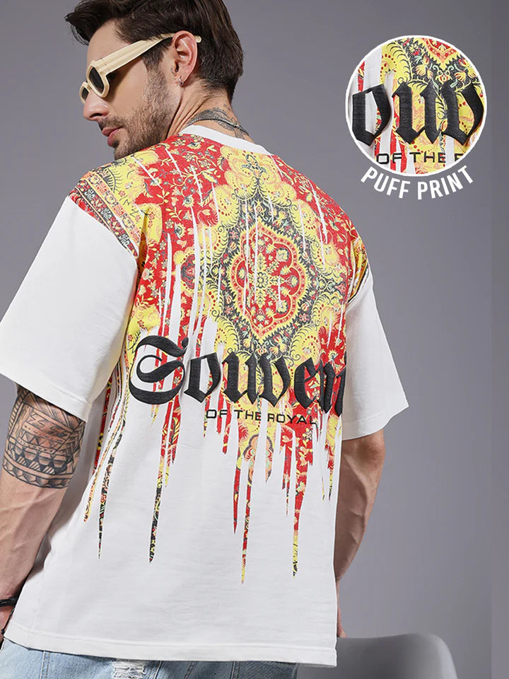 Souvenir Puff Printed Men Oversized Terry T-shirt