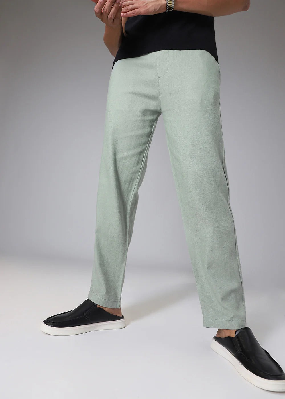 Pack of 2 Premium Linen Pants – Blue & Green
