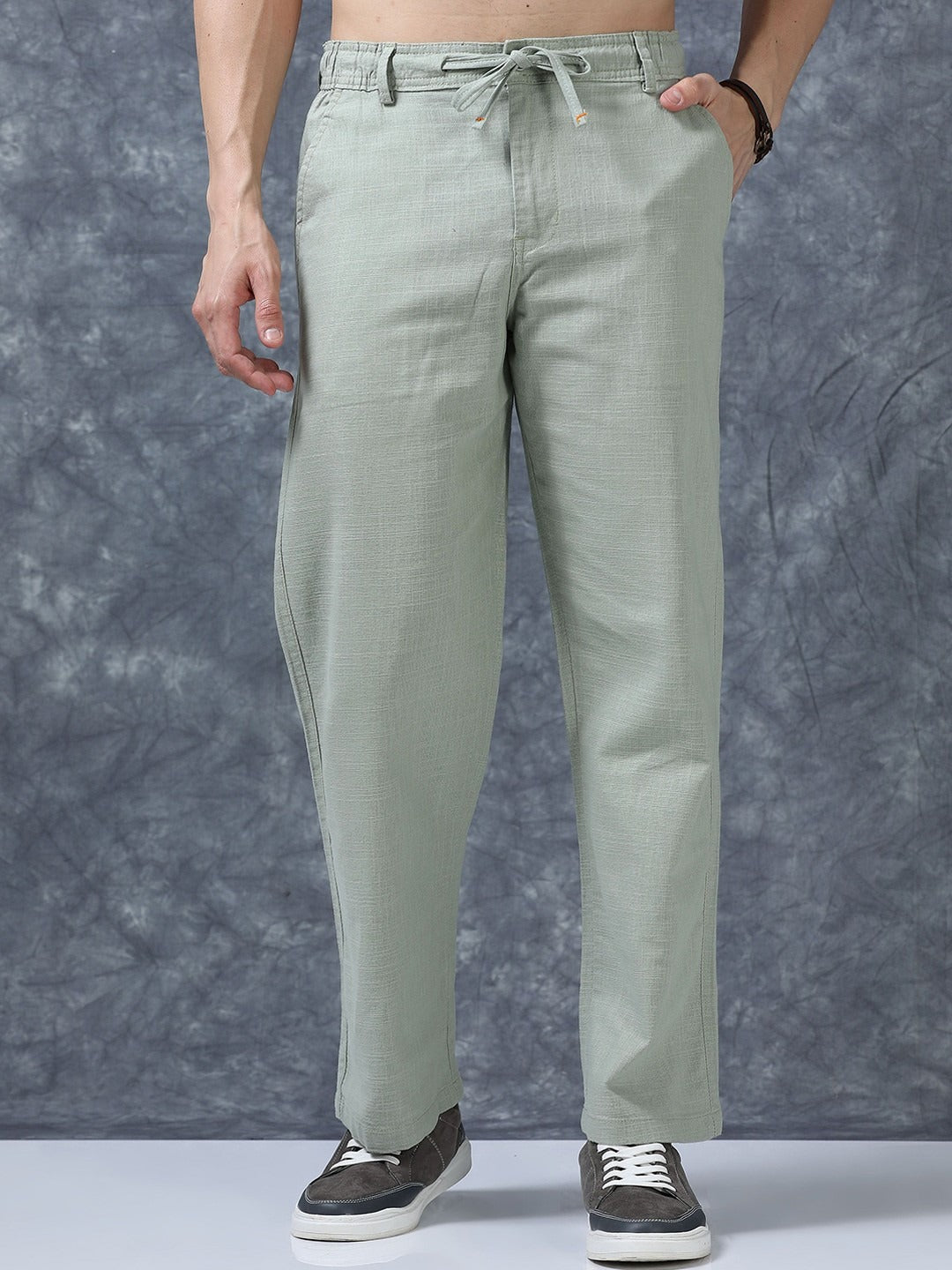PACK OF 2 Linen Pants | Relaxed Fit & Breathable Style ( Black & Sage Green)