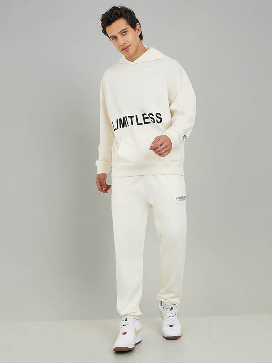Styli Men Cream Cotton Co-ords Set