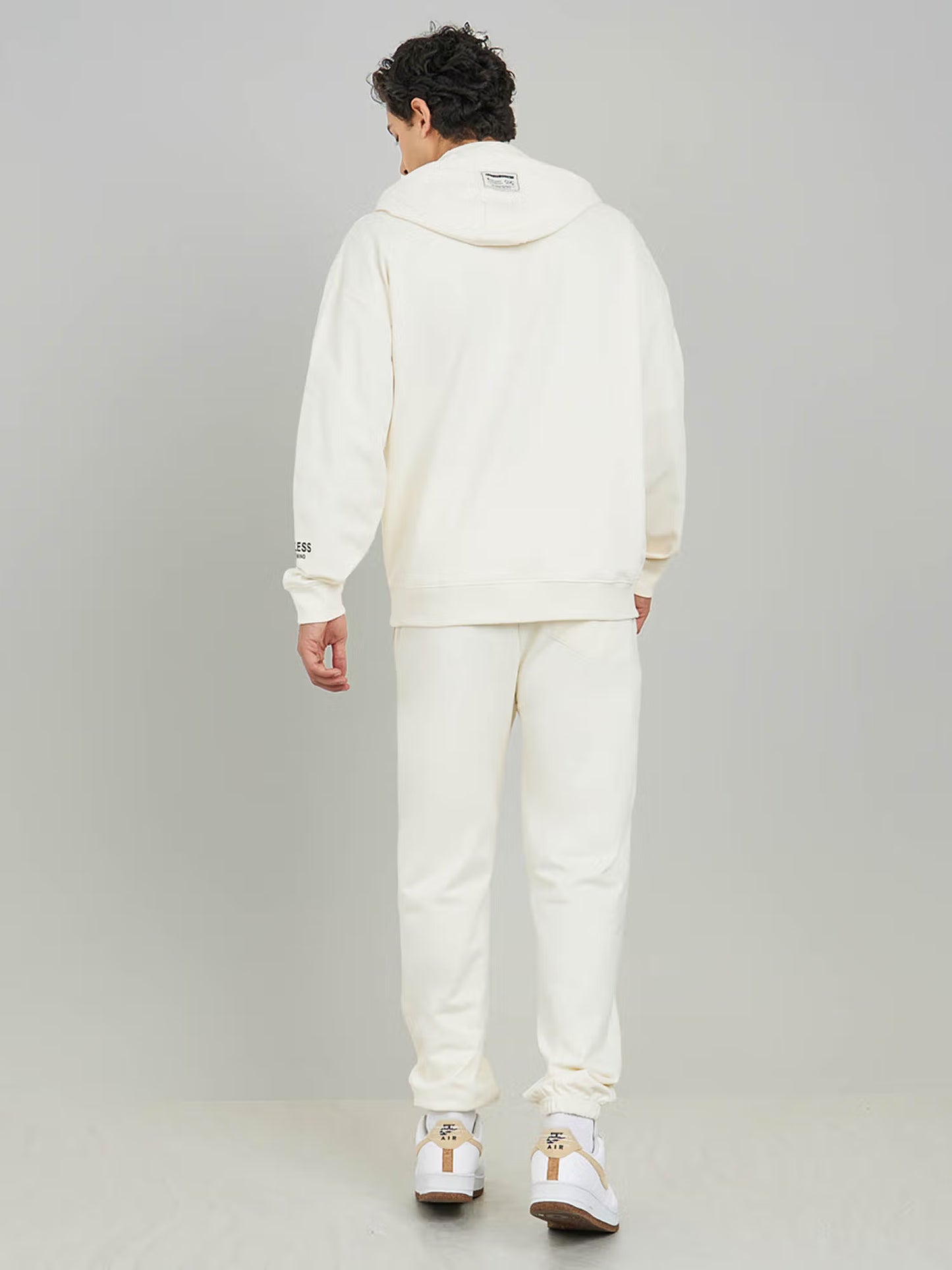 Styli Men Cream Cotton Co-ords Set